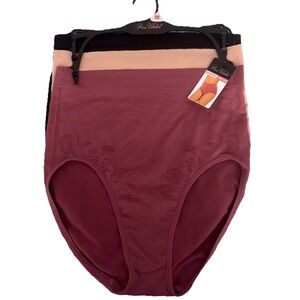 Prima Valentina Women's Brief 3-Pair Underwear Panties Nylon Spandex ONE SIZE
